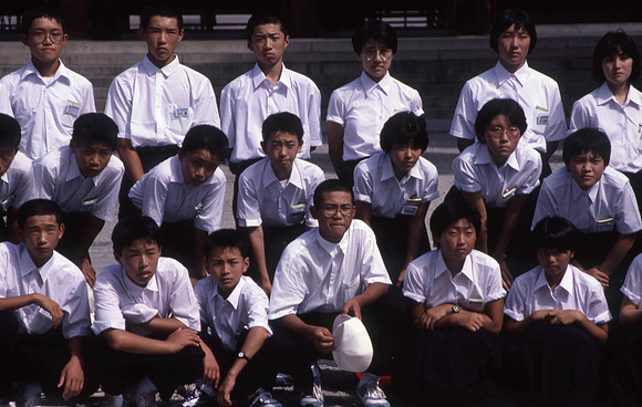 Japanese school boys, Tokyo 1987