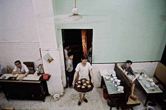 Dim Sum being served in Macau, 1986