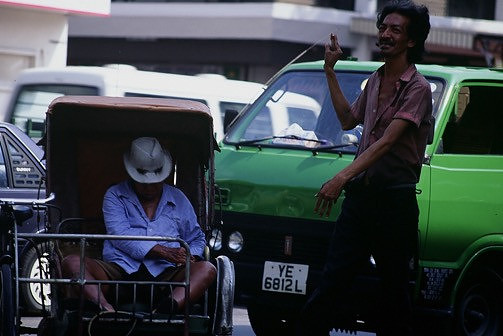 Trishaw driver & outcast, Singapore 1987